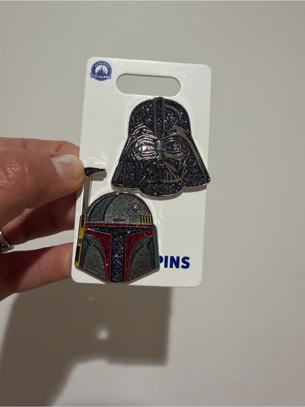 Disney star Wars Darth Vader & Boba Fett Glitter Pin Set